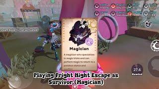 Playing Fright Night Escape as Survivor (Magician) - Eggy Party