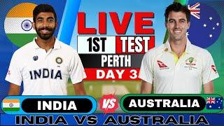 IND vs AUS Test: India vs Australia 1st Test Day 3 | Live Score & Commentary | IND vs AUS BGT