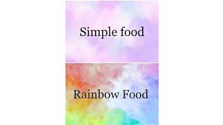 Choose your Food // Simple Food Vs Rainbow Food #shorts