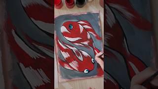 Carpas Koi - Pintura al gouache