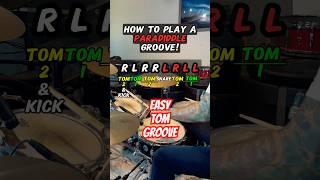 Paradiddle Groove on the Drum Set! (Easy Drum Lesson/Exercise) #drums