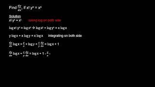 2019-Find 𝑑𝑦/𝑑𝑥, if xy.yx = xx #differentiation