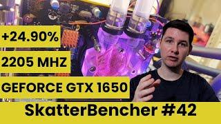 GeForce GTX 1650 Overclocked to 2205 MHz With ElmorLabs EVC2SX | SkatterBencher #42