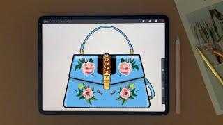 아이패드로 가방 그리기 | 아이패드 그림 | Gucci | iPad Pro  | illustration | Procreate