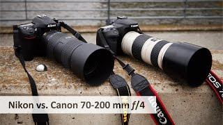 Nikon 70-200 mm f/4G VR vs. Canon EF 70-200 mm f/4L IS - Telezoom-Duell [Deutsch]