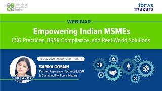 Webinar on Empowering Indian MSMEs: ESG Practices, BRSR Compliance, and Real-World Solutions