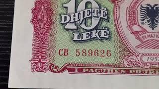 Albania 10 lekë 1957 UNC- Banknote Encyclopedia