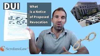 Notice of Proposed Revocation | DC DUI Lawyer | Scrofano Law PC