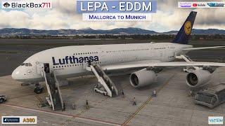 MSFS Flybywire A380 | Mallorca/LEPA to Munich/EDDM | VATSIM