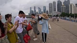 Qingdao, Shandong Province, China - walking along the shoreline, Shinan District. 2023