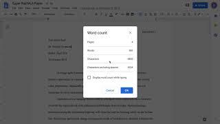 How to view word count in Google Docs