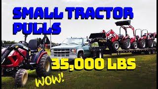 Small Tractor Pulls Over 30,000lb !! (Yanmar SA-424)