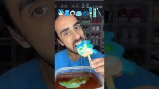 Food ASMR Eating a Sonic Popsicle and All Blue Snacks!