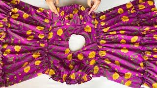 Floral Ruffle Baby Frock Cutting and stitching Tutorial || Baby Frock Design