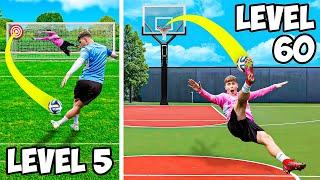 Football IMPOSSIBLE Trick Shots (Level 1 to Level 100)