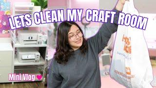 CLEAN MY CRAFT ROOM | HANGOUT WITH ME 