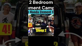 2 "Bedroom" Honda Element Camper Tour  #tinycamper #diycamper #microcamper