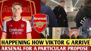 Viktor Gyökeres Arrives at Emirates Stadium for Transfer Talks