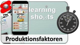 Produktionsfaktoren - originäre und derivative Produktionsfaktoren - Learning Shot