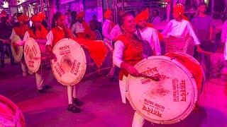 Mumbai Puneri Dhol Tasha Performance at Rebel Youth Ganesh Nimarjjanam Organized By Ranjith Reddy