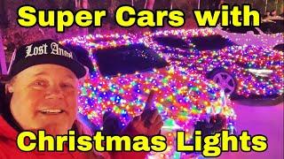 Alex Chois Super Cars with Christmas lights Toy Drive Meet in Alhambra 2024