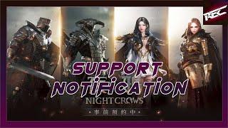 Night Crows Support Notification Settings - RecLast