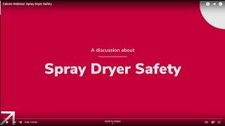 Caloris Webinar: Spray Dryer Safety