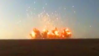 Massive Explosion Shockwave Hits Camera