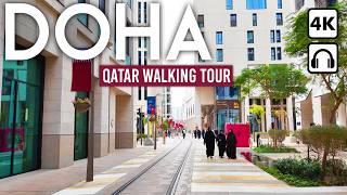 Experience DOHA Downtown Msheireb  4K Walking Tour in Qatar