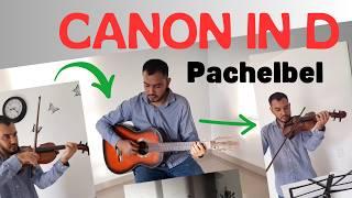 Canon de Pachelbel a 3 Violines y Guitarra Acústica