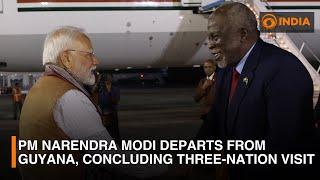 PM Modi departs from Guyana, concluding historic three-nation visit | DD India