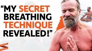 Wim Hof The Iceman Demonstrates His Breathing Technique with Lewis Howes