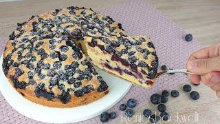 Flotte Beere, einfacher Rührkuchen mit Heidelbeeren in 10 min zubereitet