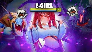 E-GIRL и ZXC тренер ТЕРПИТ ГУЛЕЙ доте 2