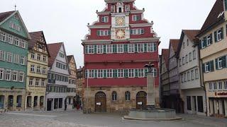 Esslingen Germany Oldtown walking Tour 4K