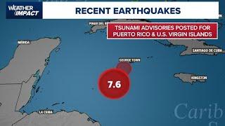 Caribbean earthquake: Tsunami advisories issued for Puerto Rico and U.S. Virgin Islands