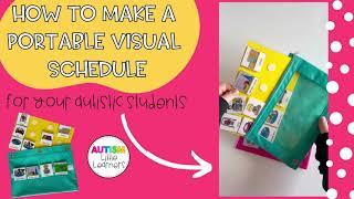 Making A Portable Visual Schedule For Preschool (for autistic children)