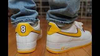 GOT'EM EARLY!!! Nike Kobe Bryant AF1 "Lakers Home" Review & On Feet!