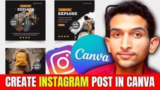 How to Create Instagram  Post in Canva | Canva Tutorial, Peush Jha