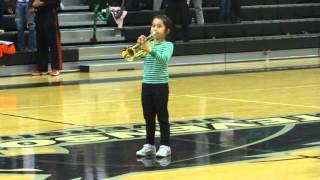 Trumpet Prodigy, Judy Dove Alleva, Age 7, Performs The Star Spangled Banner for Stevenson University