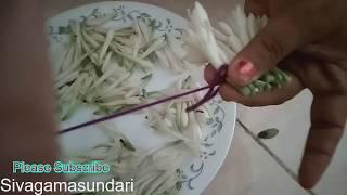 how to string sampangi flower pinnal jadai method | easy method to make sampangi flower garland