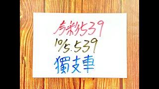 【今彩539】10月5日(六)獨支車 #539 號碼