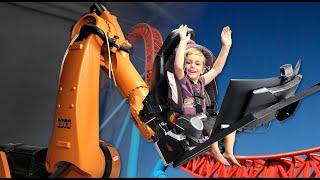 Dad Builds a Roller Coaster ROBOT!