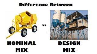 Nominal Mix vs Design Mix of Concrete