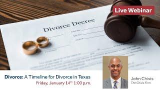 Divorce: A Timeline for Divorce in Texas