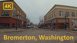 Driving in Downtown Bremerton, Washington - 4K60fps