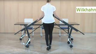 Confair folding table - mobile conference table by Wilkhahn