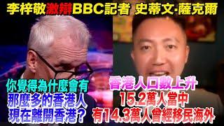 李梓敬直面BBC質疑：香港人口已開始回升　離開的香港人不少後悔了