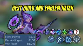 BEST BUILD AND EMBLEM NATAN GOLD LANE - ITEM NATAN TERSAKIT - NATAN TOP GLOBAL GAMEPLAY