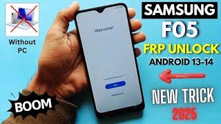 Samsung Galaxy F05 Frp Bypass Android 13-14 Without Pc | Samsung Google Account Unlock